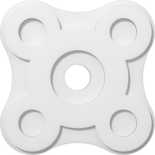 Ekena Millwork Luna Architectural Grade PVC Contemporary Ceiling Medallion, 18"OD x 3"ID x 6 1/4"C x 1"P CMP18LA-03000 - main